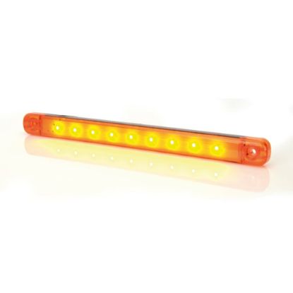 Bild på Strands Sidomarkering Orange slim 9 LED,9-36V IP68. E-märkt