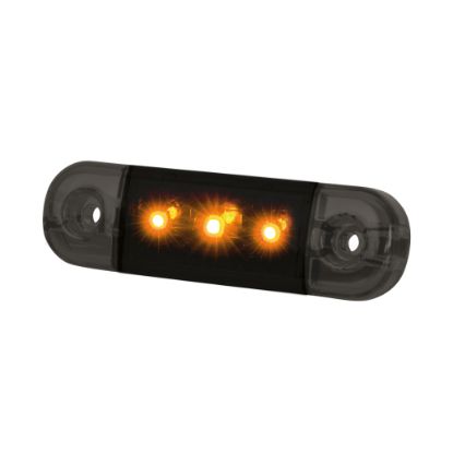 Bild på DARK KNIGHT SLIM SIDOMARKERING 3 LED,ORANGE LED, KLART GLAS