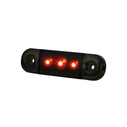 Bild på DARK KNIGHT SLIM POSITIONSLJUS 3 LED,RÖDA LED, KLART GLAS
