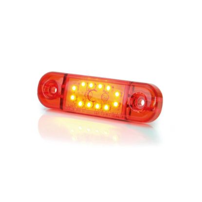 Bild på Strands Positionsljus Röd slim 12 LED,9-36V IP68. E-märkt.